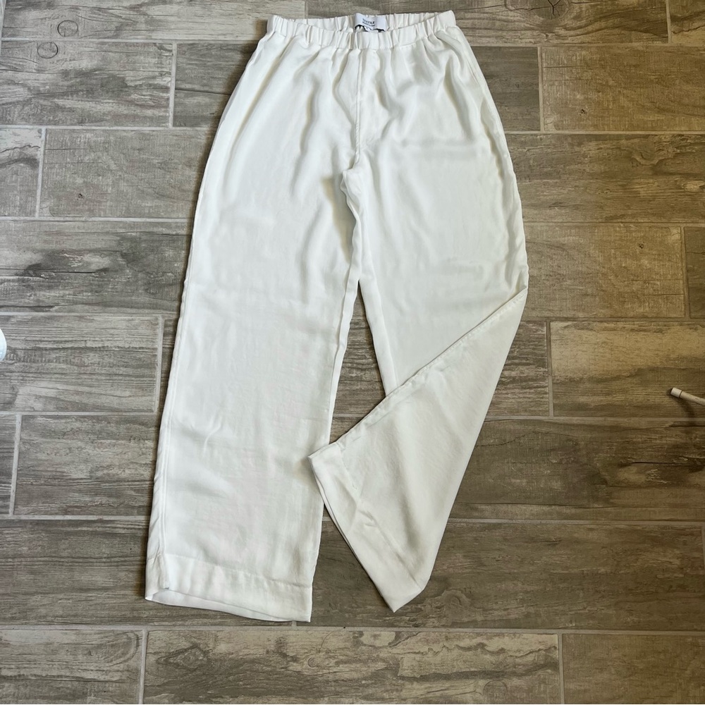 Textile Elizabeth James White Flowy Pants Size 0